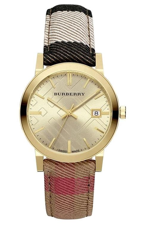 Burberry Women's Housecheck Fabric Strap Watch 38mm BU9041